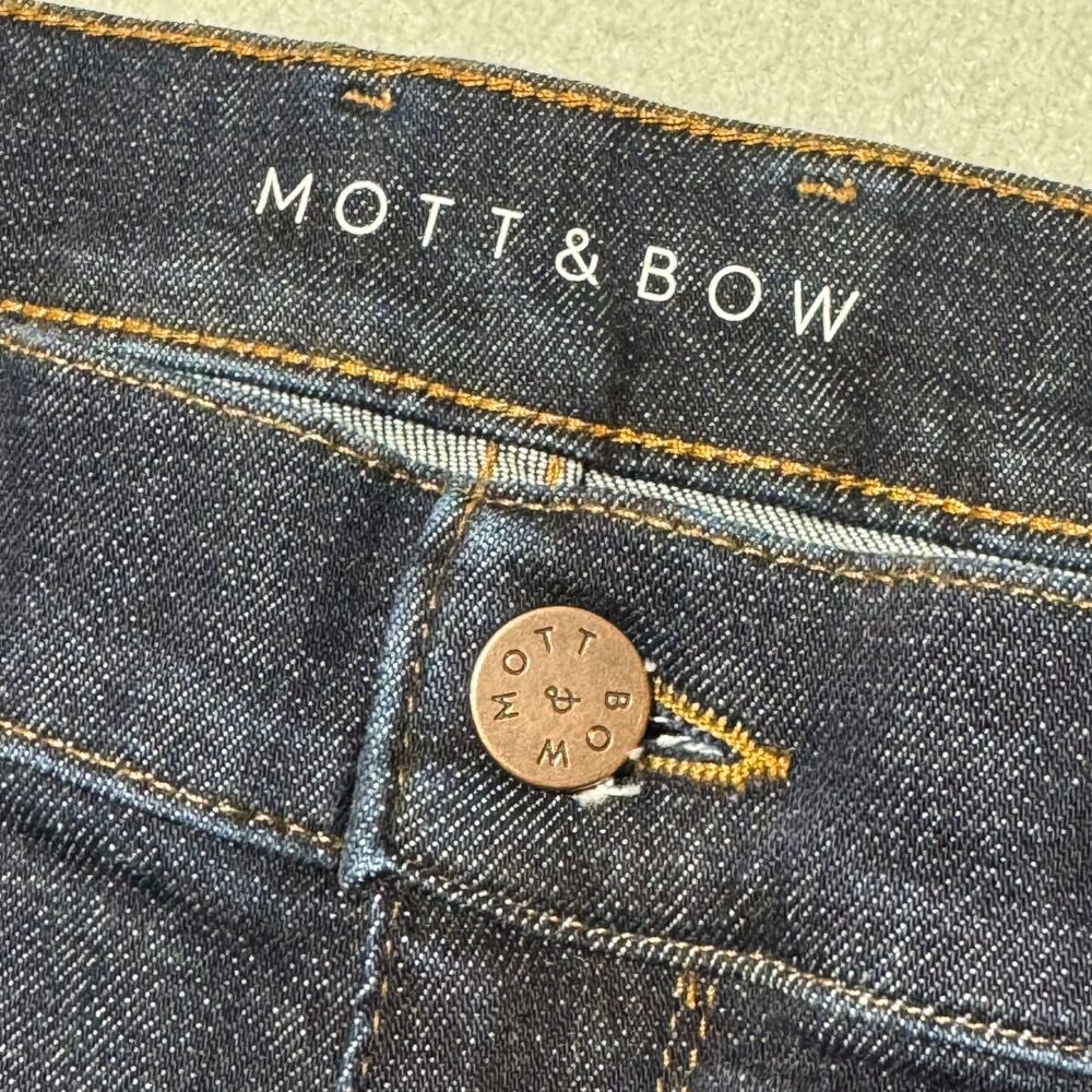 Mott and Bow Wooster Jeans Mens 40x32 Slim Fit Stone Dark Wash Denim Cotton